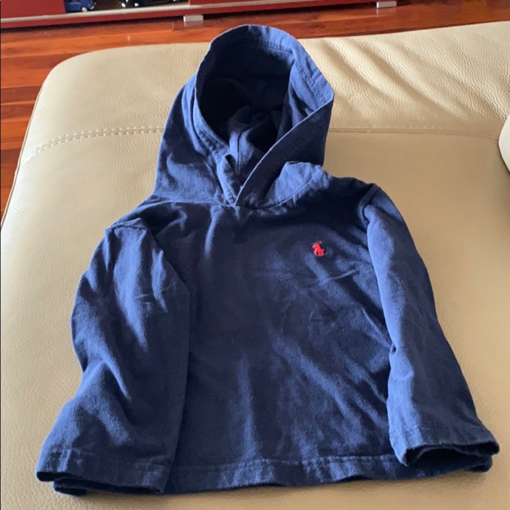 Ralph Lauren blue hooded shirt